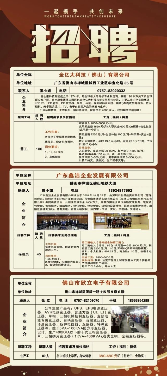 平洲三山最新职位招聘，理想工作等你来！